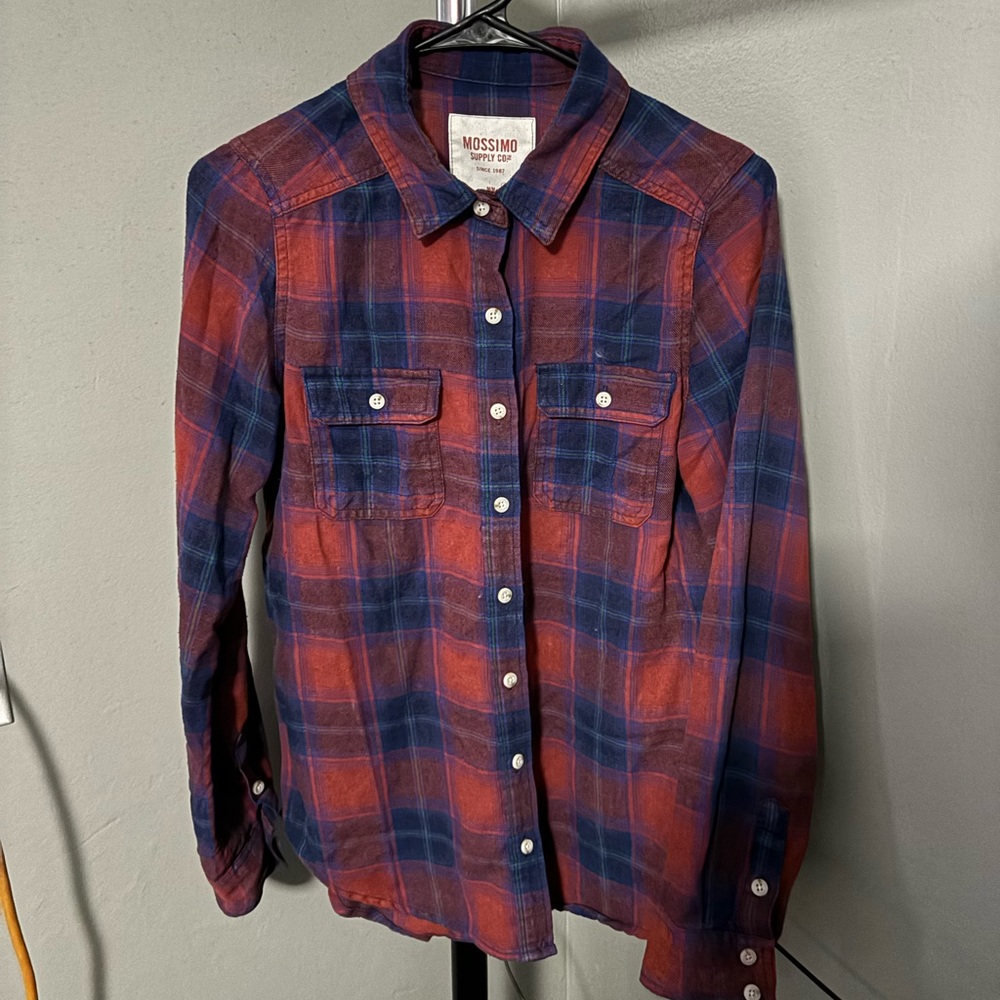 Multi-colored flannel.